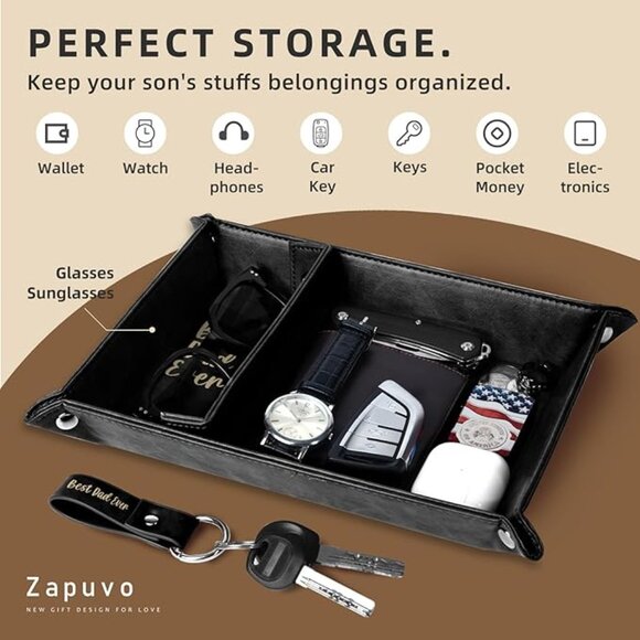 NWT Dear Dad from your Son Valet w/Keychain - Picture 5 of 9